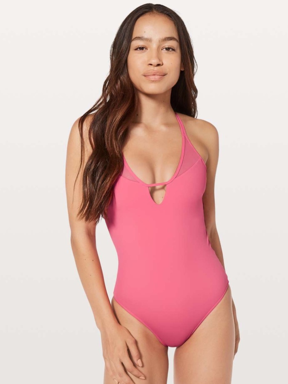 Lululemon wave wanderer Pink One-Piece Swimsuit size 10